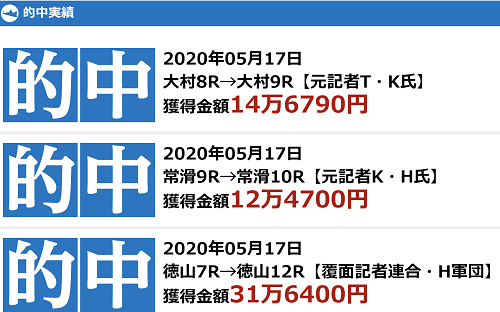 【三競 的中の法則】競艇的中実績